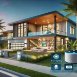 A modern smart home in South Florida with advanced technology features