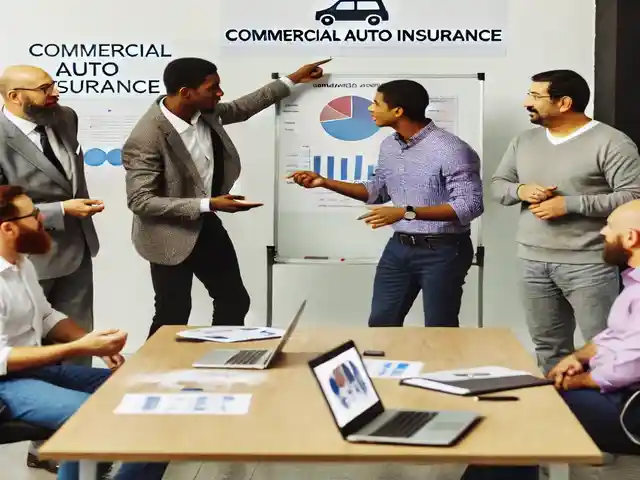 Best Commercial Auto Insurance for Small Business - A diverse group of small business owners discussing commercial auto insurance in a meeting room