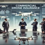 Commercial Drone Insurance Coverage - Business professionals in a conference room, discussing commercial drone insurance policies