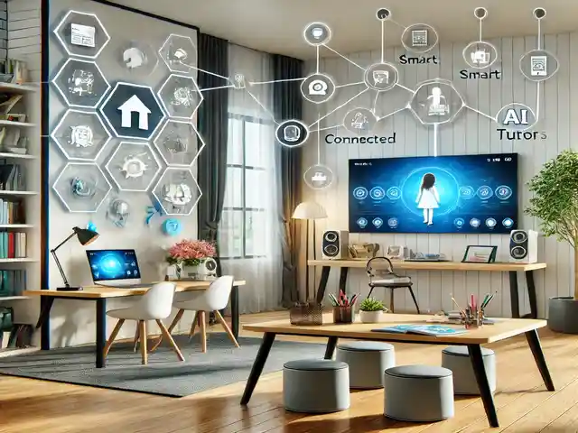 Smart Homes in South Florida - A smart home with educational features like smart desks, connected whiteboards, and AI tutors